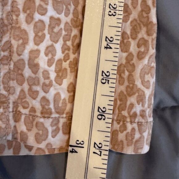 Anthropologie Wanderer Utility Pants Belted Leopard Print Stretch Size 29 - Picture 15 of 16